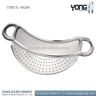 China Stainless Steel Pan Pot Spaghetti Food Strainer Colander Drainer Viable Water Filter for sale