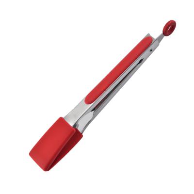 China Kitchenware Sustainable Silicone Food Grade Kitchen Head Tongs for sale