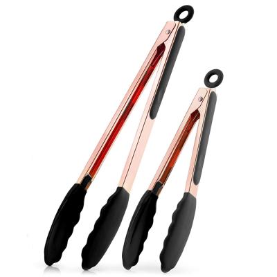 China Viable Hot Sale Professional Amazon Factory Kitchen Silicone Food Heat Resistant Tongs for sale