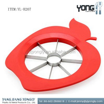 China Viable Funny Apple Shaped Hollow Apple Slicer Punch and Stainless Steel Apple Cutter for sale