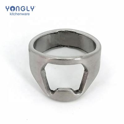 China Viable Bulk Cheap Finger Ring Bottle Opener Stainless Steel Beer Bottle Opener for sale