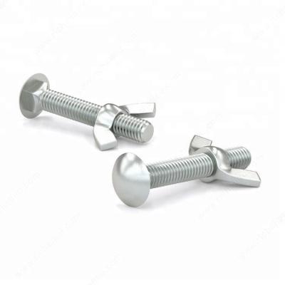 China High tensile strength hot amazon sale rass stainless steel hot dip galvanized aluminum butterfly price bolt and nut for sale