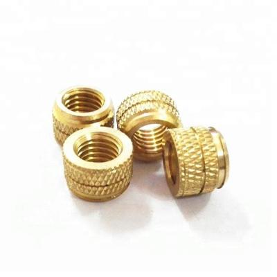 China General Industry CNC Machining Brass Inserts Knurling Nut And Blind Threaded Inserts For Wood Automobile And Plastic Casting for sale