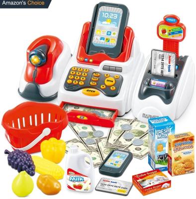 China 2*AG13 included; 4*AA not included new next learning money machine supermarket preschool shopping pretend game cash register toy for sale