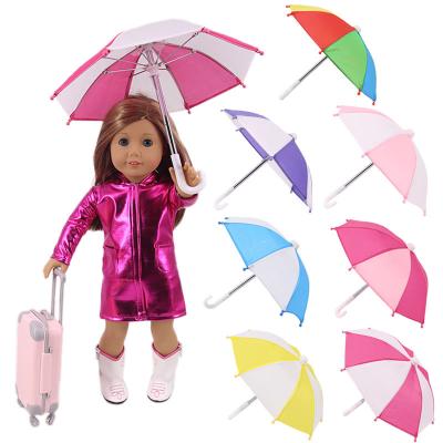 China DIY TOY IN STOCK 18 Inch 8 Color Cute Fashion Girl American Dolls Accessories Umbrella for sale