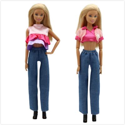 China DIY TOY New Design 30cm Fashion Sweater Jeans Short Sleeves Doll Bjd Outfits Toy Clothes for sale