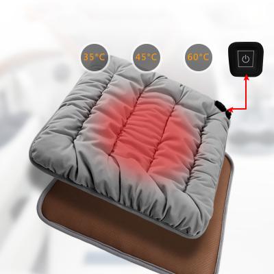 China Hot New Design USB Velvet Heating Dutch Heating Pad Heated Car Seat Cover Heating Seatseat Pad With Three Level Warm for sale