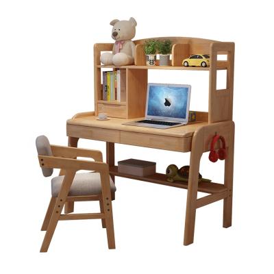 China Simple Solid Wood Children's Study Table (Height) Set Adjustable Nordic Home Desk for sale