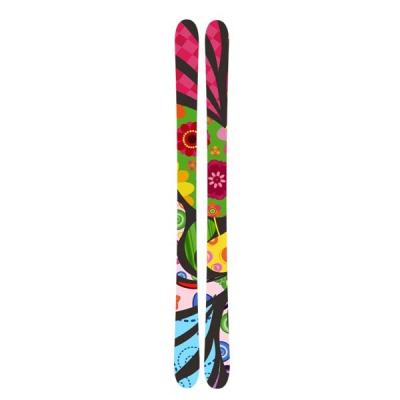 China Poplar Wood+Fiberglass+ABS Winter Sport OEM Carbon Fiber Freestyle Child Ski Board for sale