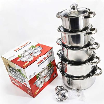 China 2021 Sustainable Popular Design Cooking Pot Wholesale Cooking Round Lid Glass Cookware Set for sale