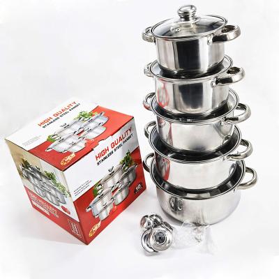 China Sustainable Cookware 5pcs Stainless Steel Pot Pan Set Induction Cooker Cookware Set for sale