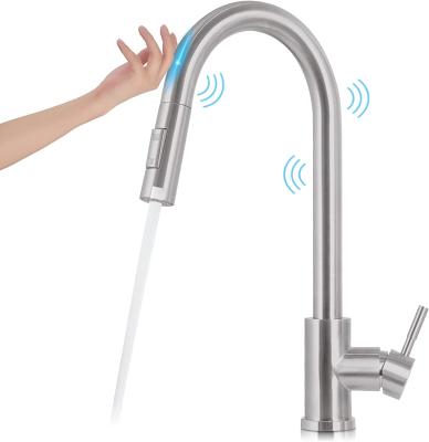 China Sense Faucets Touch Kitchen Faucets Quality Stainless Steel To Pull Our Kitchen Mixer Tap Touch Sensor Smart Kitchen Faucet for sale