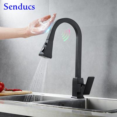 China Sense Faucets Smart Touch Kitchen Mixer Tap Quality Brass Pull Out Hot Cold Kitchen Mixer Taps Sensor Touch Kitchen Faucets for sale