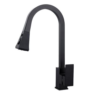 China Electric Faucets Adjust To Pull Out Hot Cold Kitchen Faucets Senducs Quality Stainless Steel Kitchen Mixer Tap Black Kitchen Mixer Tap for sale