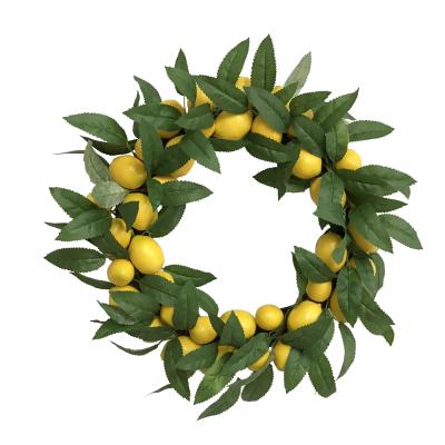 China High Quality Modern Artificial Lemon Wreath Artificial Fruit Wreath for sale