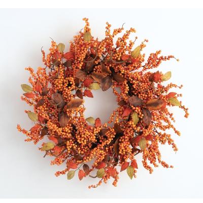 China Indoor and Indoor Outdoor Use Artificial Multicolored Berry Harvest Holiday Wreath for sale