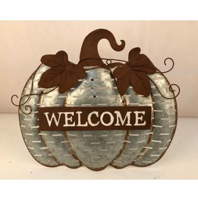 China Festival Metal Decoration Slotted Galvanized Pumpkin Holiday Decoration for sale