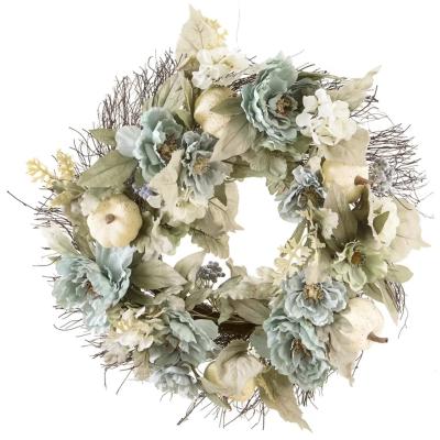 China Indoor and Indoor Outdoor Use Fabric Peony Harvest Holiday Artificial Garland for sale