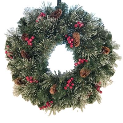 China Christamas Factory Supply Sale Christmas Pine Whole Pine Cone Front Door Wreath for sale