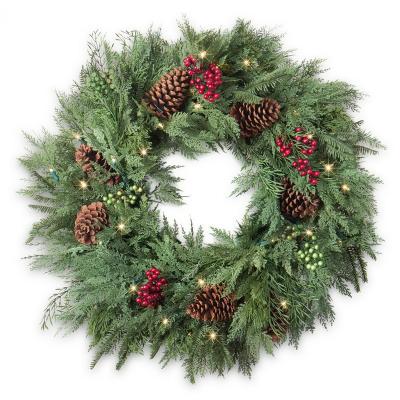 China Decorative Evergreen Christmas Wreath for sale