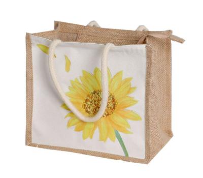 China Wholesale Promotional Shopping Souvenir Gift Burlap Jute Advertising Bags With Logo for sale