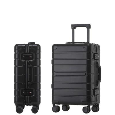 China Modern Size Waterproof Aluminum-magnesium Case Travel Luggage Suitcase Wholesale Custom Handle Hard Box for sale