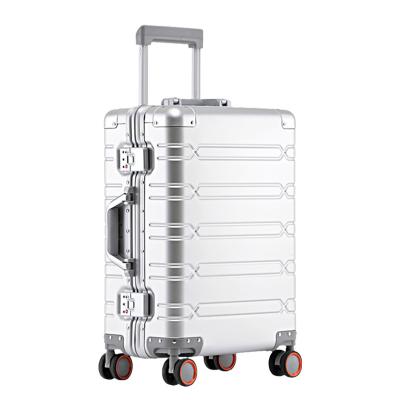 China Fashion Full Magnesium Alloy Modern Aluminum Luggage Fashion High-Grade Aluminum Alloy Rod Box Large Capacity Wear-resistant Universal Wheel for sale