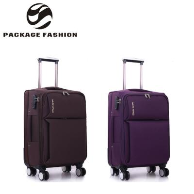 China Waterproof Canvas Rod Password Boarding Custom Handle Cases Carry On Trolley Luggage Bag Prominent Soft Fabric for sale