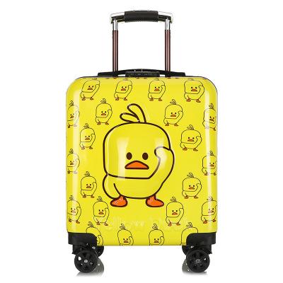 China ABS Kids Carry Hard Shell Travel Cartoon Suitcase With Universal Wheel Trolley Luggage for sale