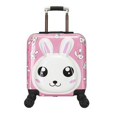 China ABS Hardshell Travel Cartoon With Wheelbarrow Luggage Universal Kids Travel Suitcase for sale