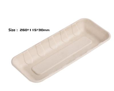 China water & oil resistance SSB 185 biodegradable sustainable sugar cane sushi bagasse disposable food container for sale