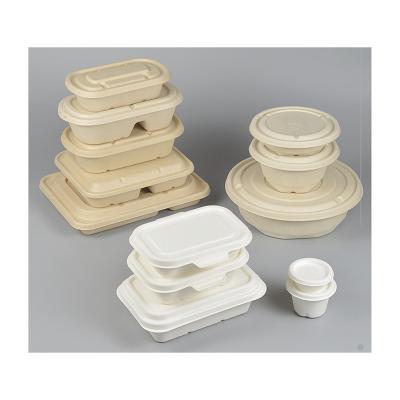 China water & SQS860 Oil Resistance Biodegradable Sugarcane Pulp Clamshell Box Food Bagasse Container Lunch Box for sale