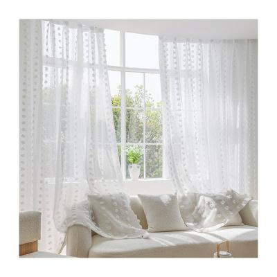 China Blackout Various Hot Sale New Arrivals Good Quality Three-dimensional Pompom Good Quality Living Room Bedroom Curtain for sale