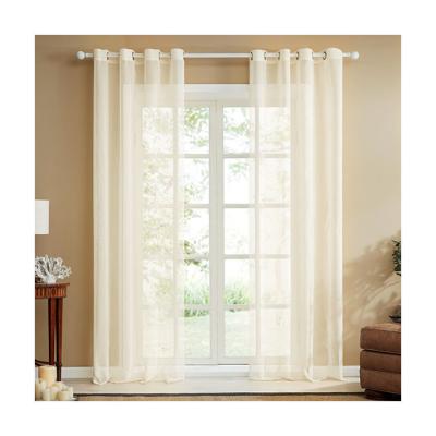 China Modern Simple Pure Color Dorie Window Yarn Bedroom Blackout Single White Yarn Gauze Finished Gauze Living Room House Curtain for sale