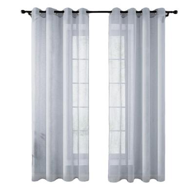 China Canvas Bedroom Gauze Living Room House Curtain Blackout Window Screen Modern Simple Pure Color Window Screen for sale