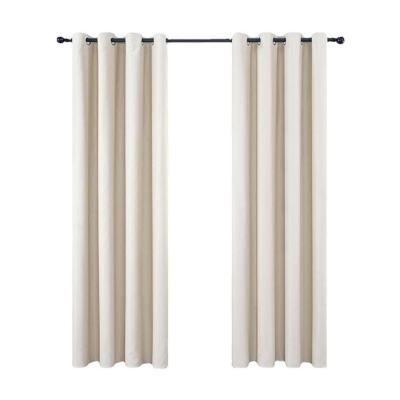 China Blackout Cloth North American Solid Color Nordic Bedroom Shading Living Room Bedroom Finished Curtain for sale