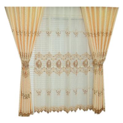 China Blackout Bedroom Shading Fabric Modern Simple European Hollowed Out Atmosphere Embroidery Manufacturers Supply Bedroom Living Room Curtain for sale