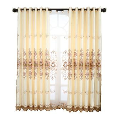 China Wholesale Living Room House Embroidered Cloth Gauze Curtain Simple Modern European Style Blackout Bedroom Blackout Style Atmosphere for sale