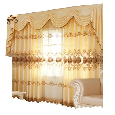 China European Floor Screen Blackout Bedroom Balcony Embroidery Supply Atmosphere Wholesale Simple Shading Living Room Curtain for sale