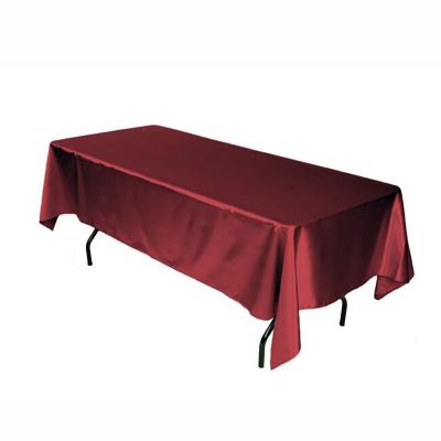 China Waterproof Manufacturers Directly For Wedding High End Banquet Stage Hotel Segment Cloth Solid Rectangular Soft Color Ding Tablecloth for sale