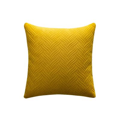 China Simple Solid Color Lovely Velvet Hotel Sofa Pillow Cover Office Cushion Cover Wholesale Home Pillow Case Border for sale