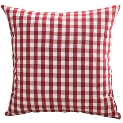 China Wholesale Plain Plain Striped Canvas Pillow Case Hotel Throw Pillow Case Sofa Car Cushion Cover Blended Border for sale