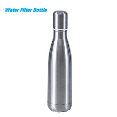 China Large-Sample Direct Drinking Drinking Water BPA Free Food Grade Stainless Steel Portable Water Filtered Water Bottle With Filter for sale