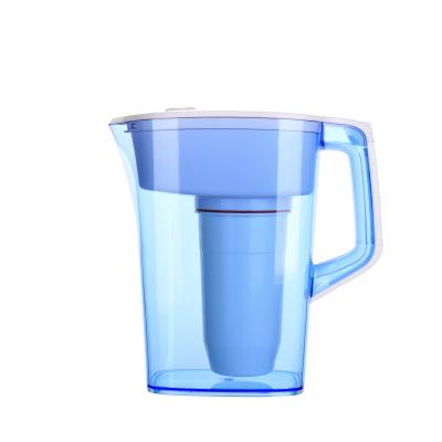 China Large-Sample Drinking Water Purifier Kettle 0 TDS 6-Stage Filtration System Water Filter Pitcher With Water Quality Meter for sale