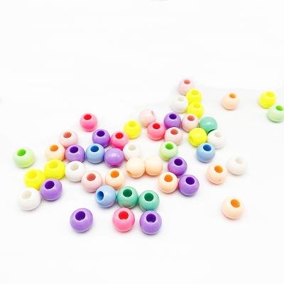 China Jewelry Making Wholesale Macarons Color Pony Beads 6-20MM Large Big Hole Multicolor Plastic Beads Sold By Factory Directly For Jewelry Making for sale