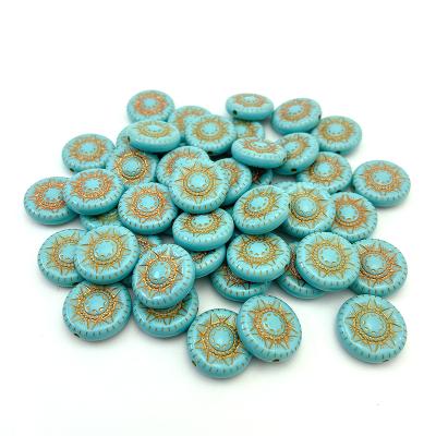 China 470Pcs/bag 6mm*17mm Retro Plastic Faux Turquoise Bead Retro Acrylic Beads For Jewelry Making Clothes Shoes Decoration Accessories for sale