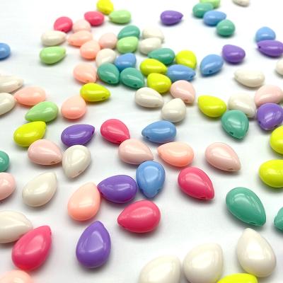 China Jewelry Making Wholesale Macarons Color 13*17MM Plastic 500Pcs/Bag Teardrop Beads Water Drop Beads Sold By Factory Directly For Jewelry Making for sale