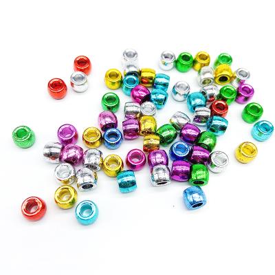 China Jewelry Making Pony Beads Plastic Big Large Color Hole Beads/2060pcs/bag Factory Price Wholesale 6*9MM Metal Jewelry DIY Making Beads Set for sale