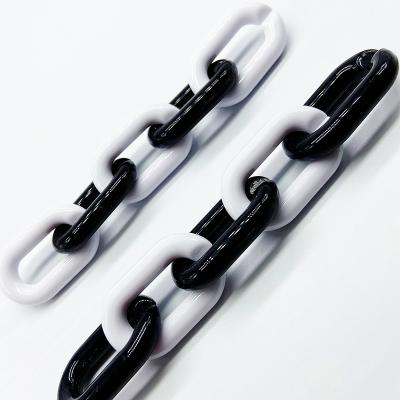 China Wholesale Black And White Plastic Acrylic Resin Chain Bag Link Chain Acrylic Link Chain For Bag Handle Accessories Manufacturer for sale