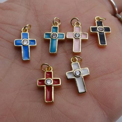 China Trendy Blue Eye Lip Cross Round Hand Combine Dangle Charms For Diy Jewelry Accessories for sale